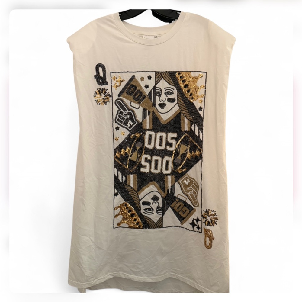 Graphic T-Shirt with Playing Card Design